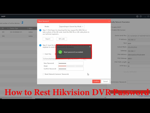 Sadp Tool Reset Hikvision Nvr Dvr Ip Camera Youtube