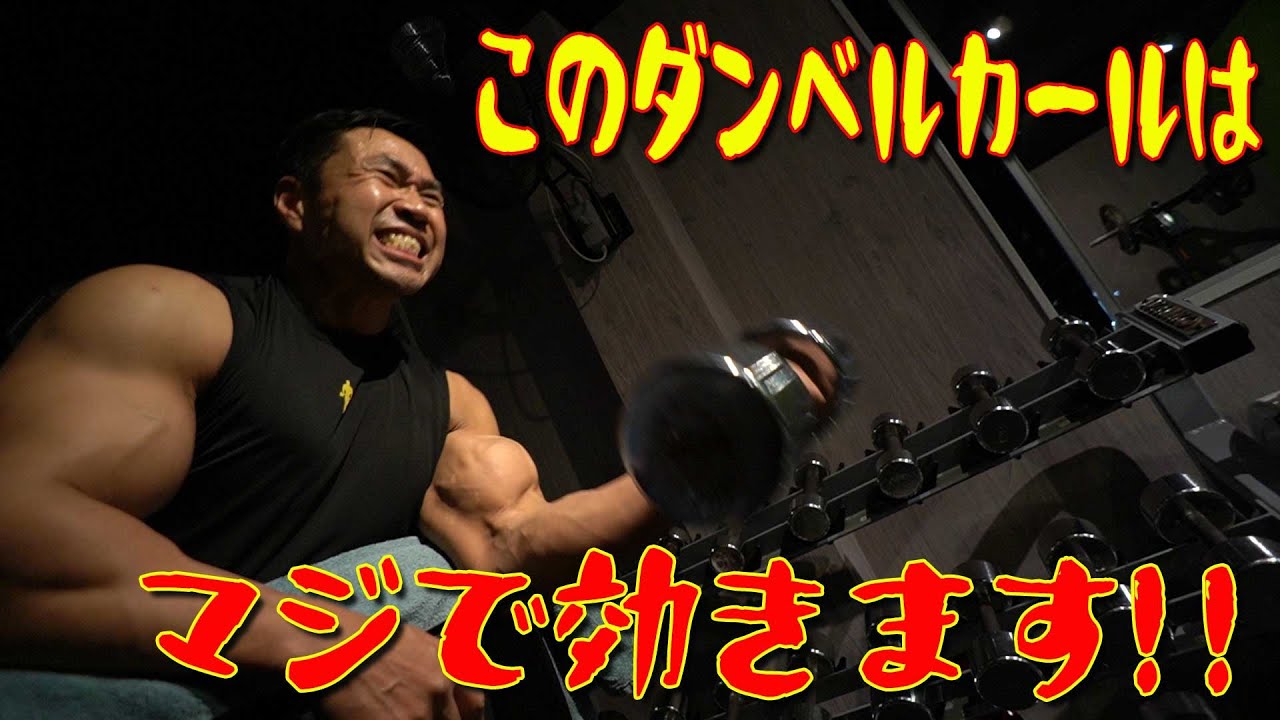 このダンベルカールはマジで効きます！！ - YouTube