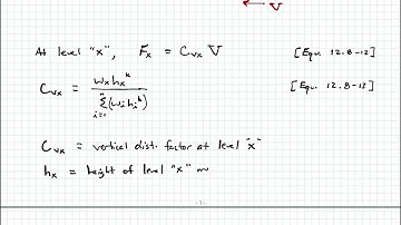 Structural Analysis - Video 28:  Distribution of Seismic Forces (Ref. ASCE 7-22)