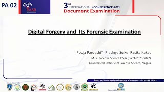 Digital Forgery and its Forensic Examination : Paper 2