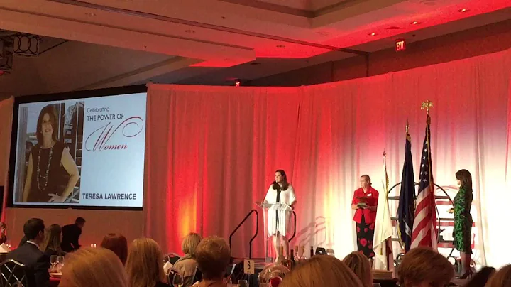 Teresa Lawrence accepting the American Red Cross P...