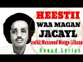 HEESTII WAA MAGAN JACAYL Maxamed Mooge Liibaan AUN Hanad Lyrics 