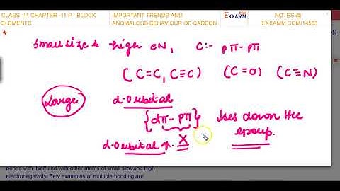 IMPORTANT TRENDS AND ANOMALOUS BEHAVIOUR OF CARBON|Class11 Chapter11|CBSE|NCERT