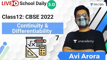 Class 12 | Continuity & Differentiability | Derivatives of Functions in Parametric Forms | Avi Arora