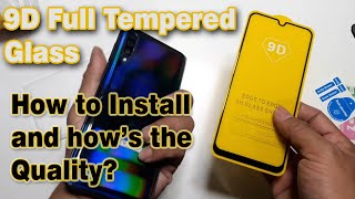 9D Full Tempered Glass, Edge to Edge 9H Glass Shield installation - How to install 9D to Samsung A50