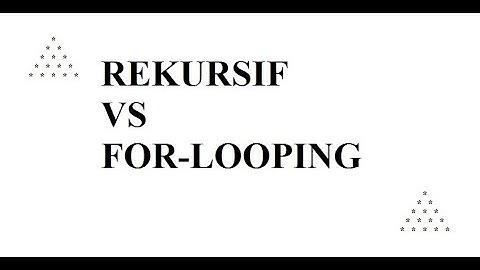 Belajar Java #06 - Membuat Piramida Bintang (For Looping VS Rekursif)