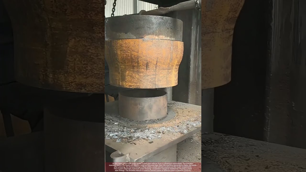  Hydraulic Press Forming A Pipe Reducer Semi Automatic Process