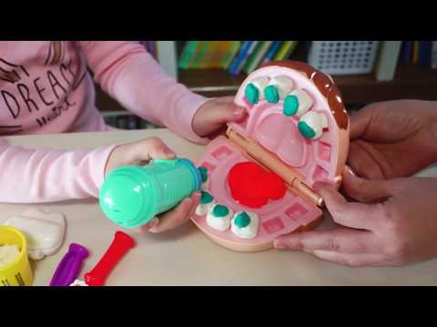 플레이도우 치과의사 병원놀이! 드릴로 이 치료하고 양치질도 하는 치과의사세트! Play doh. Dentist play. Hospital play.