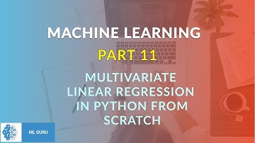 Implementing Multivariate Linear Regression from scratch in python #MachineLearning