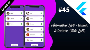 Flutter Tutorial - Animated List - Insert & Delete (Todo List)