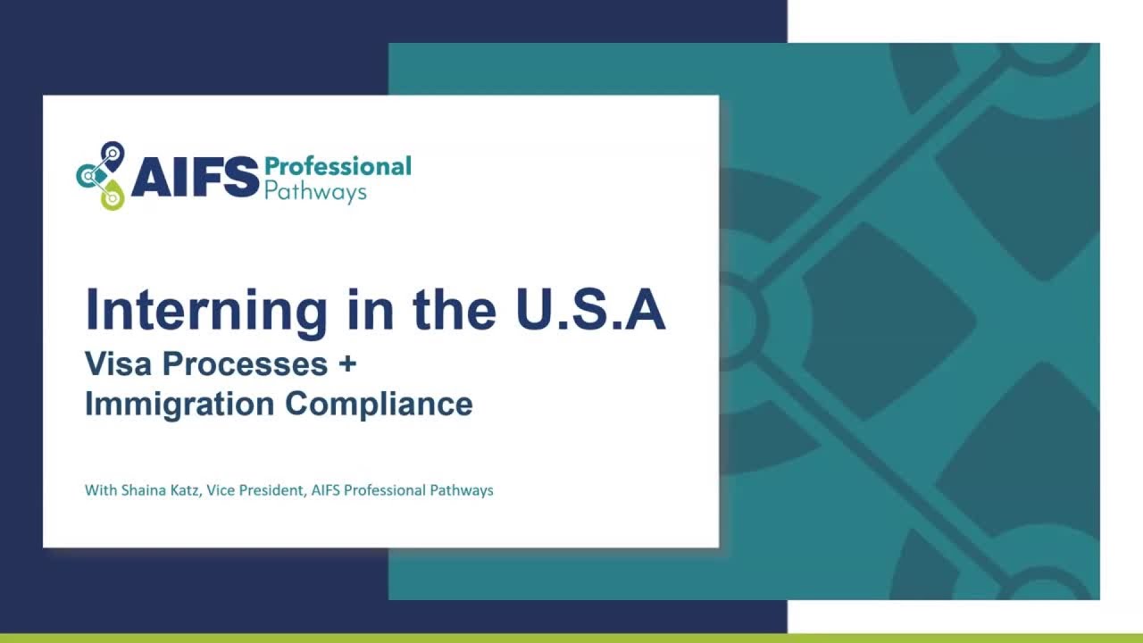 Interning in the U.S.A.: Visa Processes & Immigration Compliance | Webinar