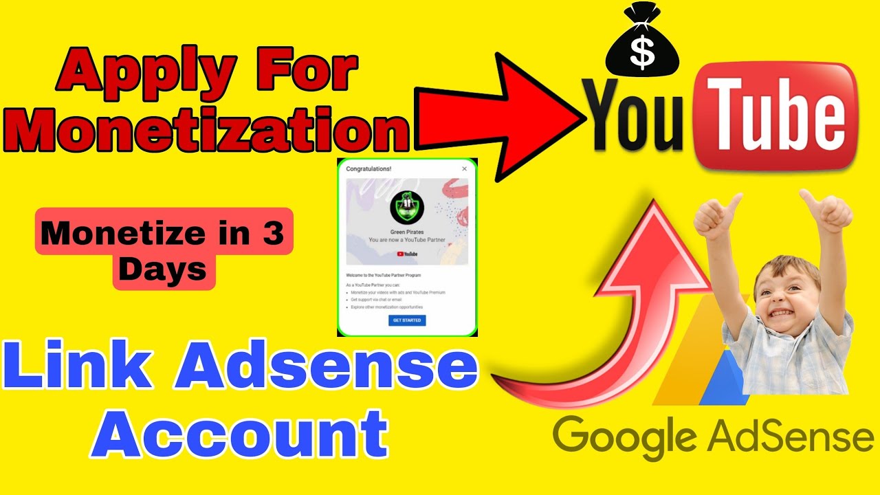 How To Apply For YouTube Monetization 2022 || How To Create and Link ...