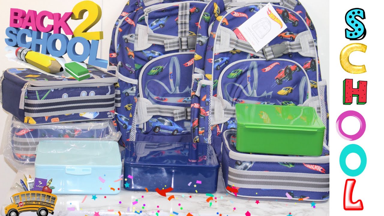 Pottery Barn Kids Backpack Lunchboxes review Back To School YouTube