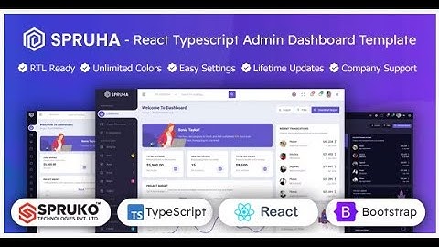 Spruha   React Typescript Admin Dashboard Template