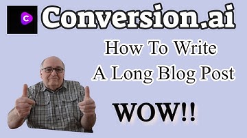 How To Create a Long Blog Post Using Conversion.ai  🔥🔥Conversion.AI Demo🔥🔥 [Step By Step Tutorial]