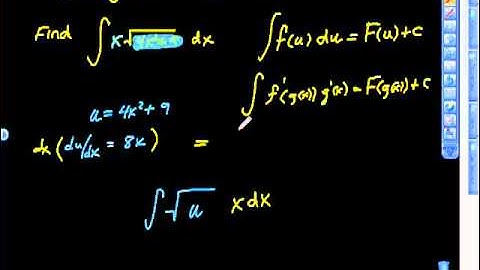 Integration by Change of Variable U Substitution PtII Ap Calculus AB