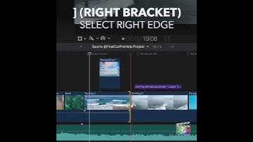 Final Cut Pro Shortcut | ] (Right Bracket) | Select Right Edge