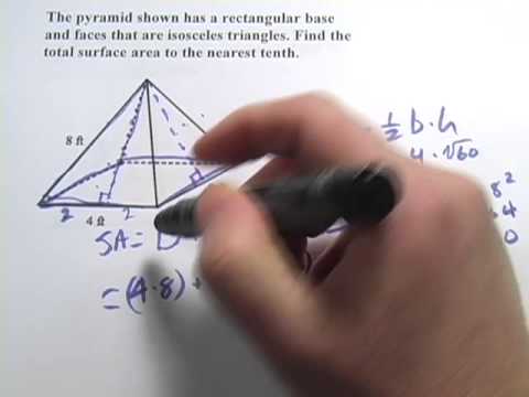 Right Rectangular Pyramid Surface Area Formula - anonimamentemivida