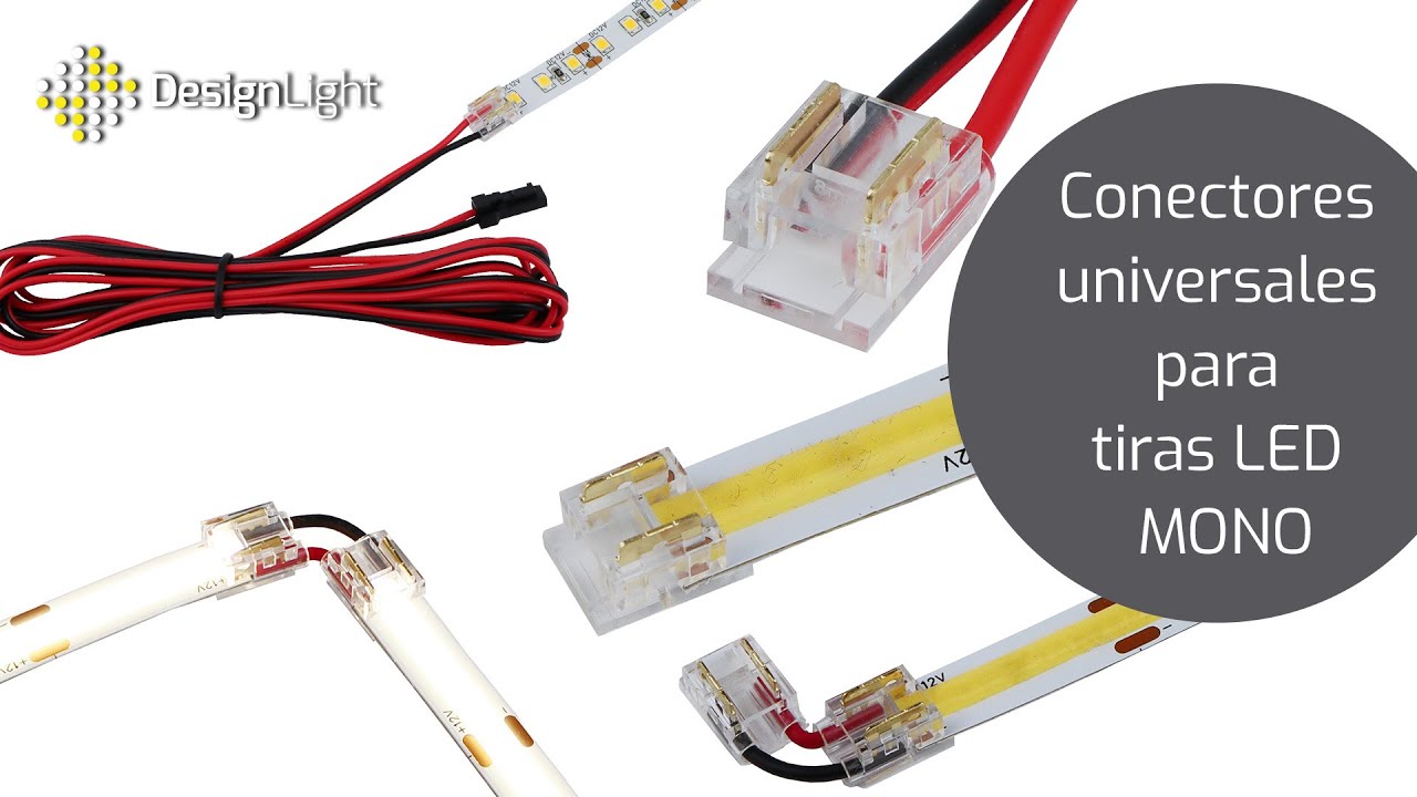 Conectores Universales para Tiras LED de 8 mm y 10 mm - MONO COB y SMD - Design Light #led #cob #smd
