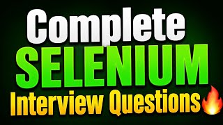 Selenium Automation Testing Real Interview Questions and Answers🔥 #selenium #automationtesting #sdet