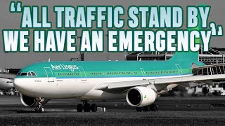 Aer Lingus A330 rejects take-off as engine ingests a bird departing Dublin [ATC audio]