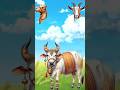 Bull with  3 Animal Heads-Unbelievable VFX  Transformation!"#trending#shorts