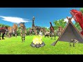 Dinosaur camping build a sturdy camp base  animal revolt battle simulator