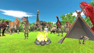 Dinosaur camping. Build a sturdy camp base! | Animal Revolt Battle Simulator screenshot 5