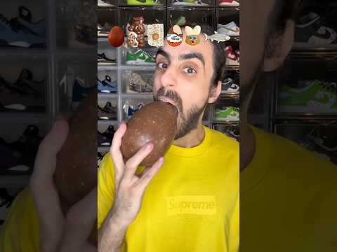 Food ASMR Eating a Giant Chocolate Egg! #asmr #food #funny #asmrfood #mukbang #eating