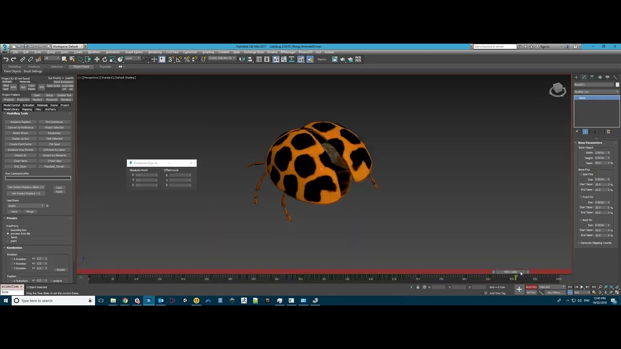 Ladybug Rig Ladybug - animating rigged wing folding - YouTube