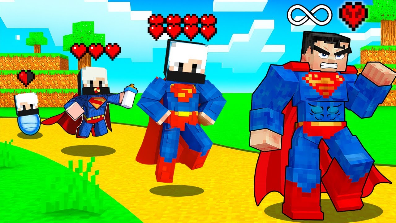 BIRTH to DEATH of SUPERMAN in Minecraft!
