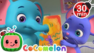 Opposites Friend Song 😃 | Cocomelon Animal Time 🐷 | 🔤 Subtitled Sing Along Songs 🔤