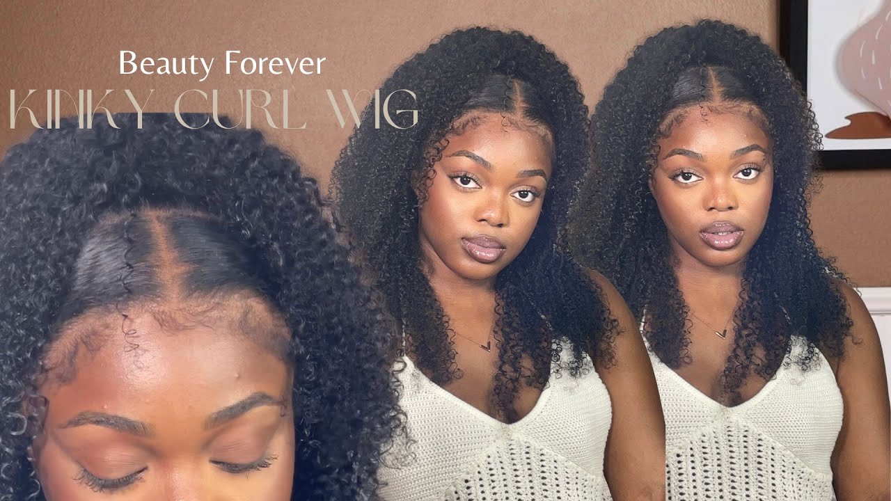 The Most Realistic Kinky Edges Wig| Natural Hairline With Half Up Half Down| Beautyforever Hair