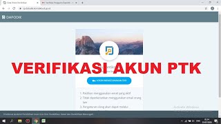 Cara Verifikasi Akun PTK Dapodik 2021