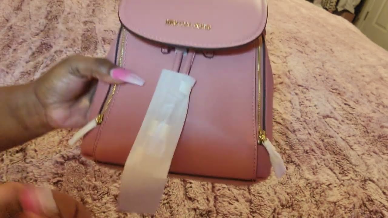 michael kors phoebe xs backpack rose #unboxing #michaelkors 