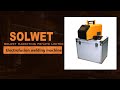 solwet hdpe fusion machine with touch screen and scanner scrapper memory 500 and input controls