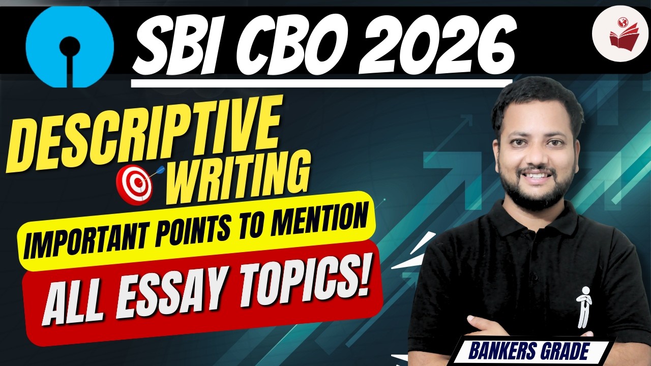 SBI CBO 2026 Descriptive Writing CLASS✍️ |  📝| All Essay Categories Covered 🔥