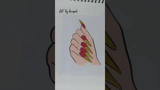 Amazing Colorful Nail Art 🎨🧩 | Easy Abstract Drawing Idea #shorts #shortsfeed #ytshorts #ytviral