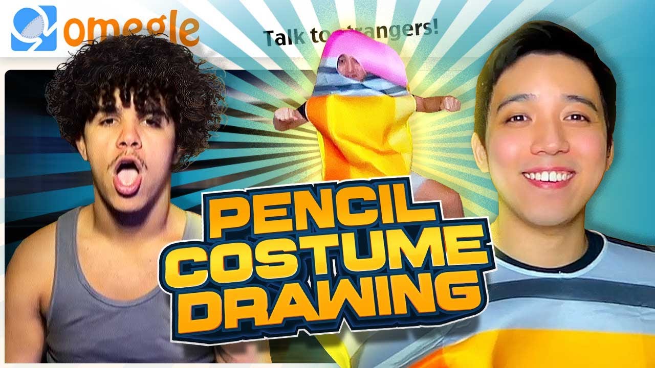 I went on Omegle in a PENCIL costume "Drawing Reactions"