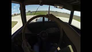 cockpit of of driving the 1928 Chevrolet  truck of mine.