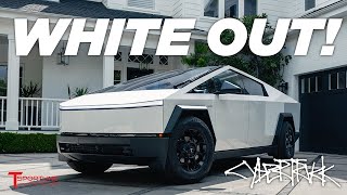 WHITE OUT Cybertruck! SuperGloss Finish  Freshest Look Yet  Inozetek x T Sportline Vinyl DIY Wrap