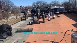 Tearing off and putting on a flat roof from start to finish.