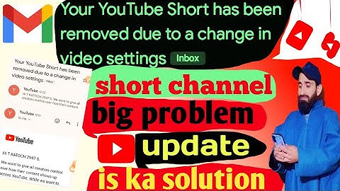 Your YouTube short has been removed due to a change in video setting/How to change video setting