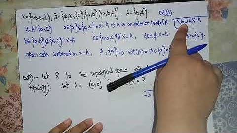 lec #7 : (Topology) Examples how to find exterior points in a topological space.