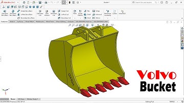 Solidworks tutorial sketch volvo excavator bucket