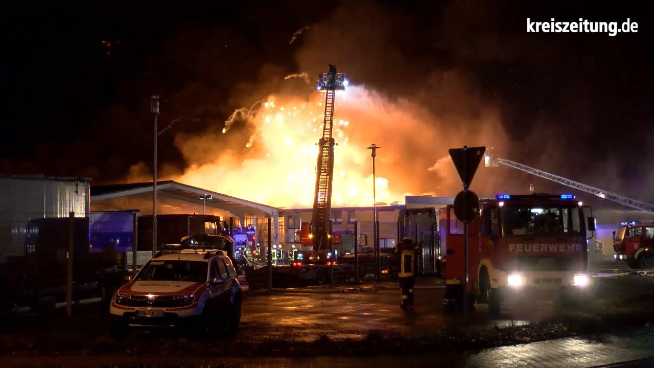 Großbrand bei Alga in Sittensen