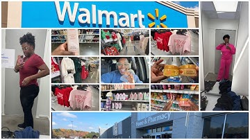 Shop with me @Walmart for everyday essentials and Clothes Try on haul