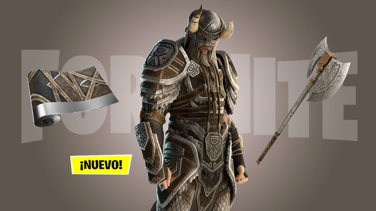 NUEVA SKIN *GERRERO NORDICO* (THE ELDER SCROLLS) en FORTNITE YouTube