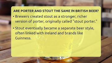 Are Porter And Stout The Same In British Beer? - The Pint Guy