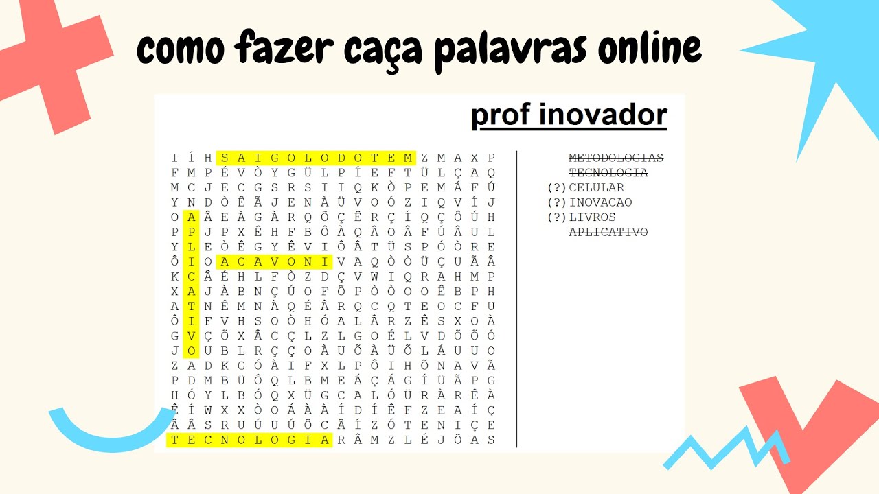 Como fazer um caça palavras no Word